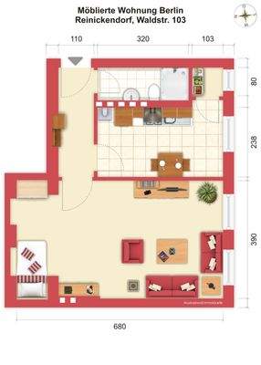 Grundriss möbliert