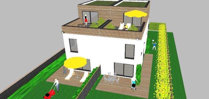 Doppelhaushälfte Musterbeispiel Ansicht 1