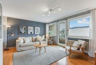 Wohnzimmer Ansicht I (Möblierungsvorschlag - KI)