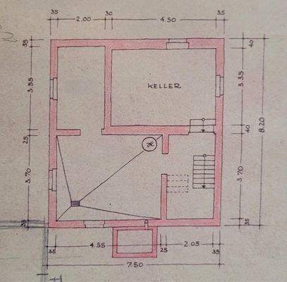 Grundrissplan Untergeschoss (nicht massstäblich)