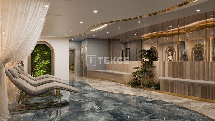 City View Apartments in a Complex with a Pool in Alanya