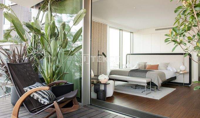 Apartments in a Residence Near the Sea on Diagonal Street Barcelona