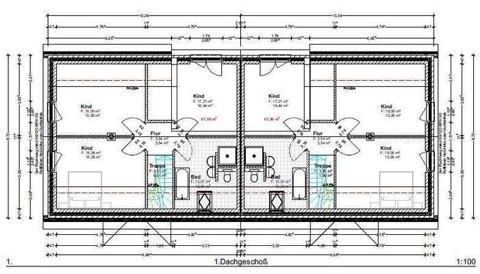 Grundriss bemaßt DG