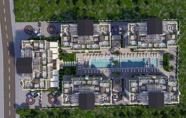 Apartments in Complex with Pool Near the Beach in İskele