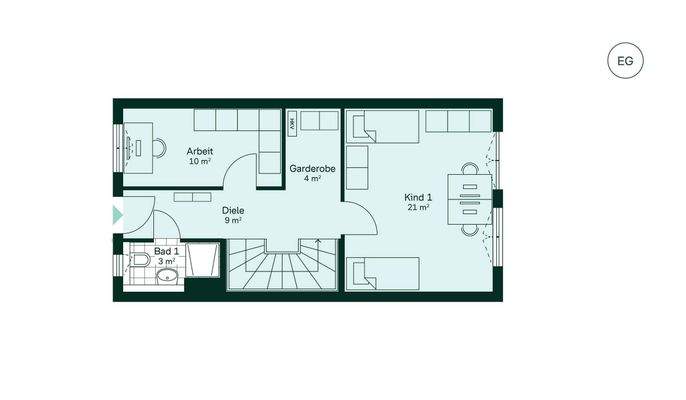 Komfortabler Grundriss im Erdgeschoss