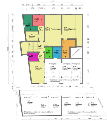 Grundriss Keller Nr. 1