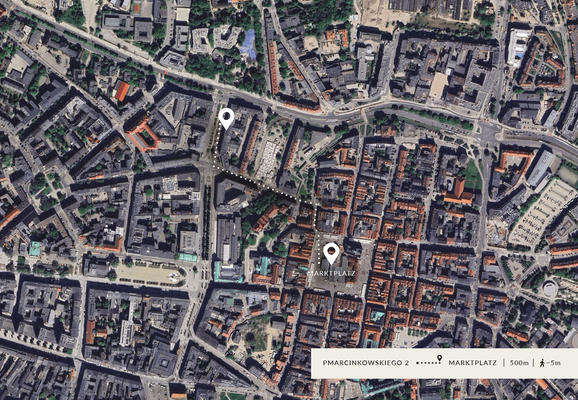 Karte - Weg zum Markt