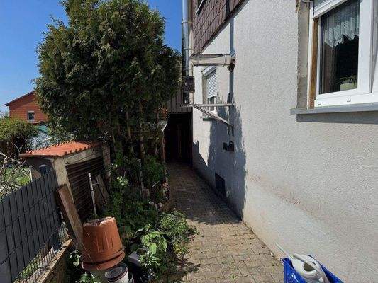 Zugang Schuppen Werkstatt