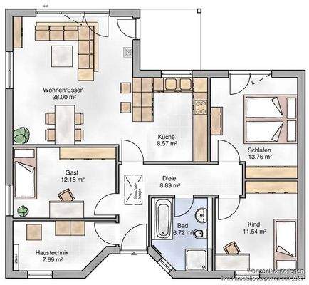 Bebauungsvorschlag "Bungalow Cannes" von MHW