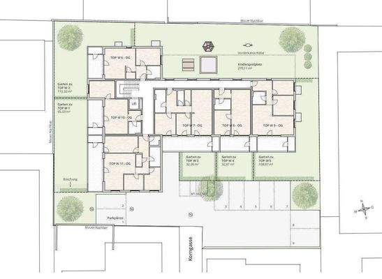 Lageplan Obergeschoss
