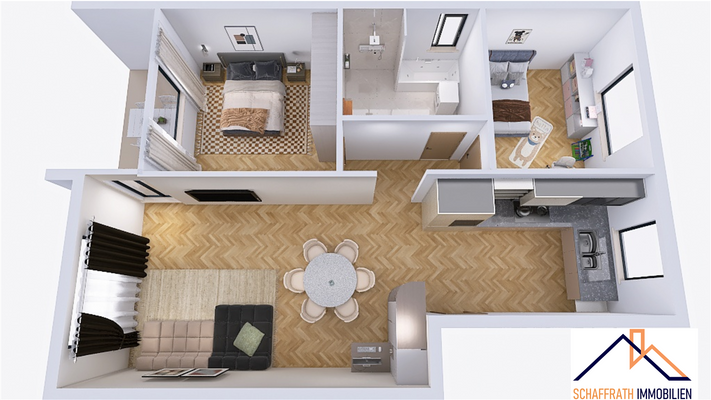 Grundriss Möblierungsbeispiel