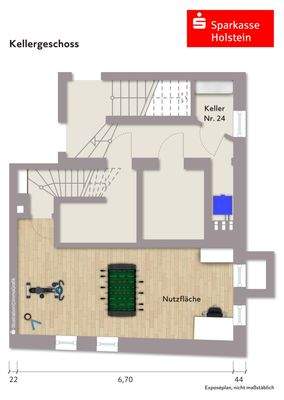 Grundriss möglicher Wohnkeller