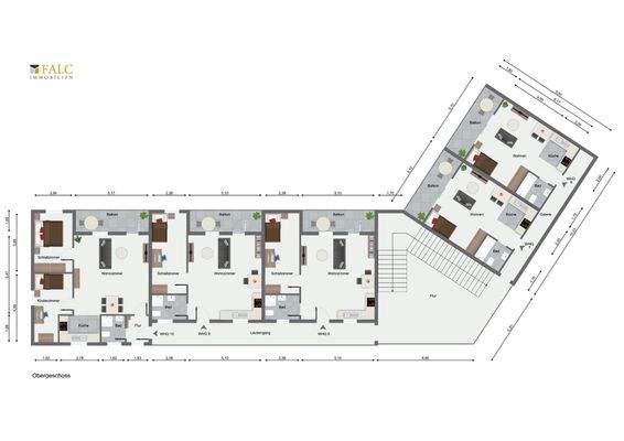 Grundriss Dachgeschoss 10 WE