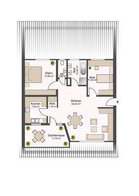 Grundriss Obergeschoss 