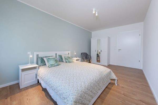 Schlafzimmer der Musterwohnung