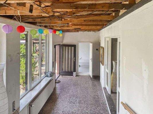 Flurbereich Anbau Decke demontiert