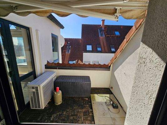 Balkon mit Markise