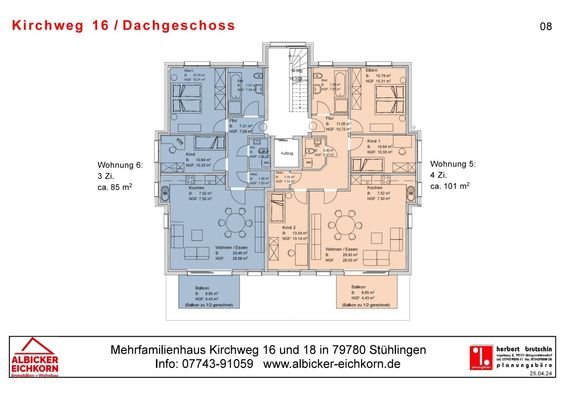 Übersicht Grundriss Dachgeschoss