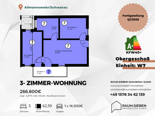 Übersicht - Wohnung Nr. 7