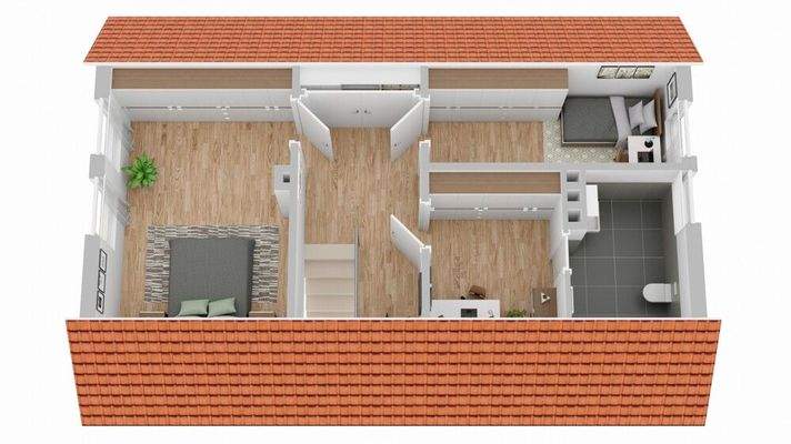 Grundriss Dachgeschoss (nicht maßstabsgetreu)