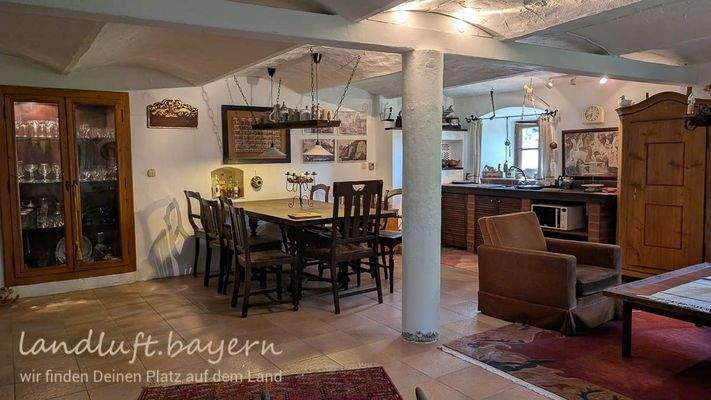 Küchen- und Essbereich im ehem. Stall des Bauernha