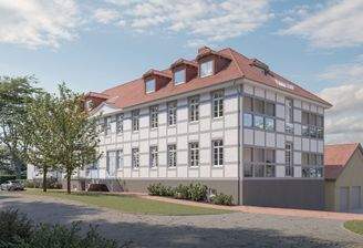 3D-Aussenansicht Haus Vorderseite