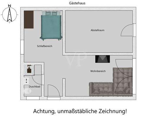 25 217 049 Grundriss Gästehaus gezeichnet