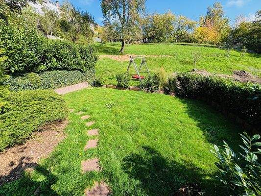 Gartenansicht mit Blick ins Grüne