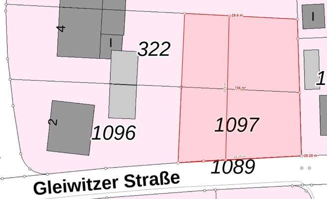 Geplantes Grundstück