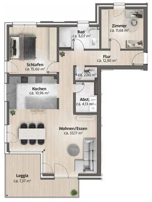 Grundriss Wohnung 3