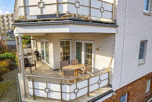 Drohnenansicht Süd-West Balkon