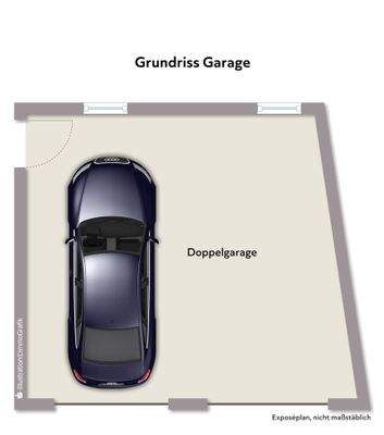 Grundriss Garage-Wohnbeispiel- ohne Maßstab