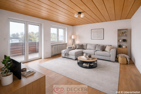 Wohnzimmer mit Balkon