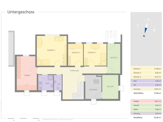 Grundriss Untergeschoss