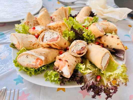 Lachs Rolls mit Frischkäse