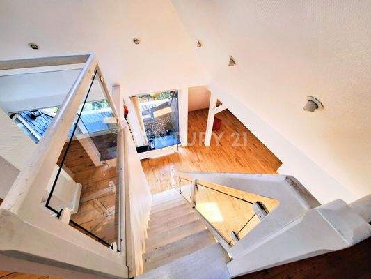 Blick in den offenen Wohnbereich