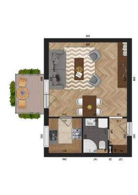 Grundriss des Apartments