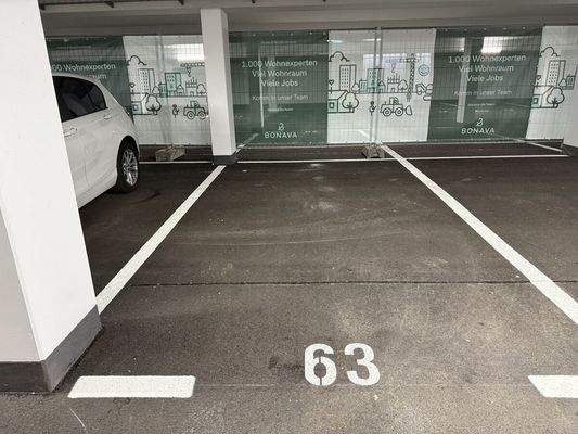 Blick zum TG-Stellplatz