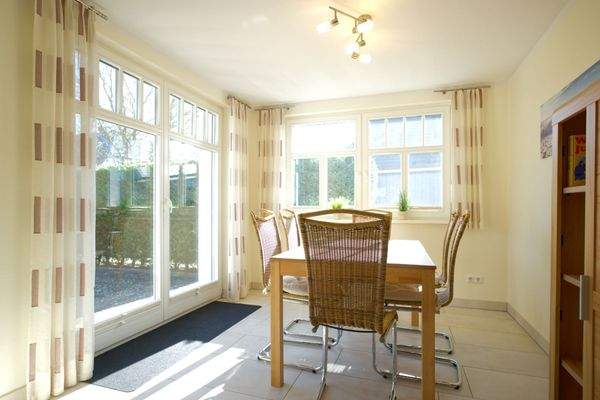 Essbereich in der Veranda