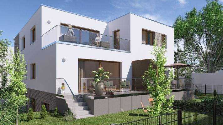 Haus B  - Gartenansicht