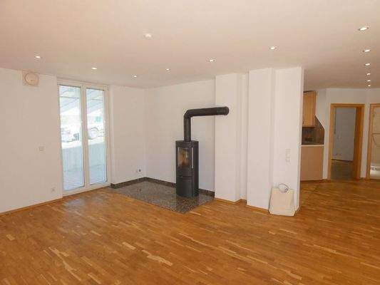 Wohnzimmer mit Kaminofen