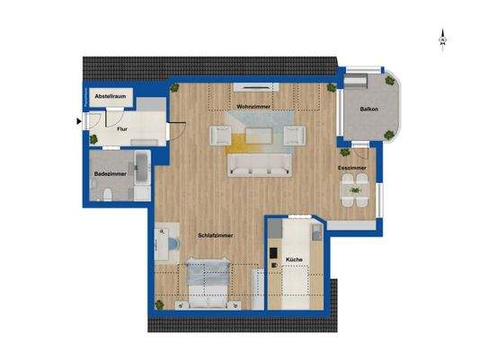 Grundriss Dachgeschosswohnung