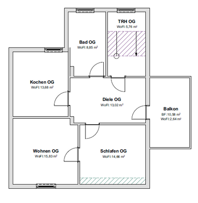 Grundriss Obergeschoss