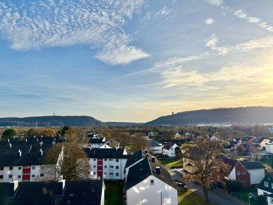 Ausblick vom Balkon durch die "Porta Westfalica"