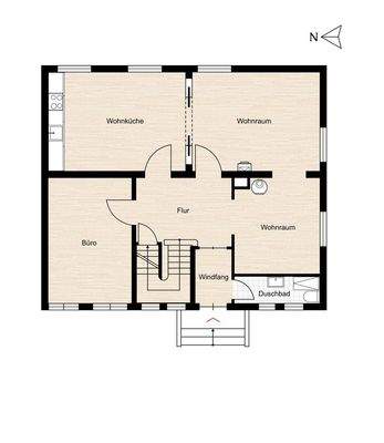Erdgeschoss (Grundriss nicht maßstabsgerecht)t