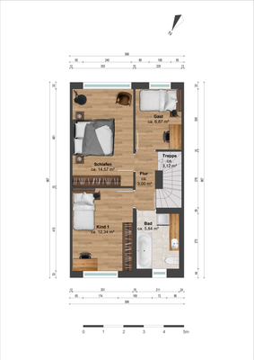 Grundriss Obergeschoss 