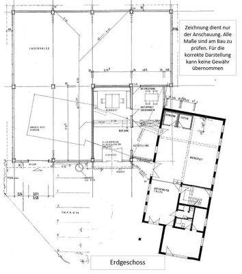 Grundriss Halle und Haus EG