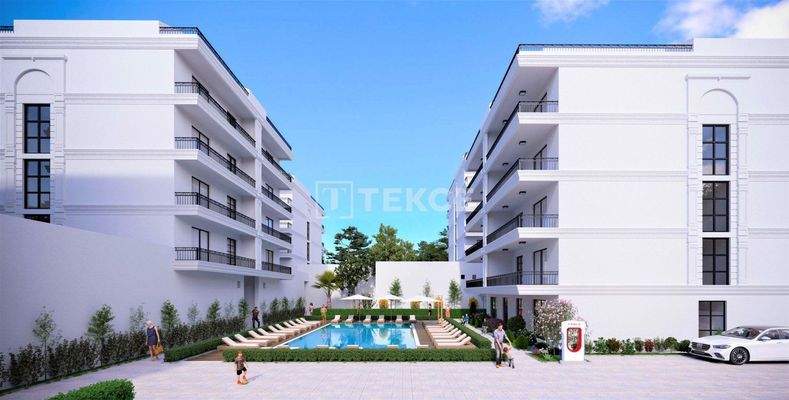 Stylish City View Flats in a Complex with Pool in Bursa