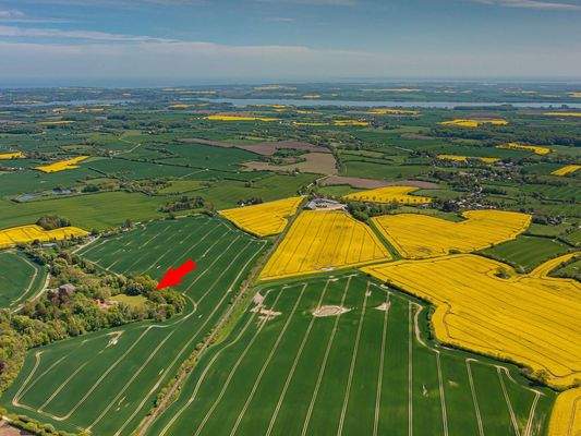 Luftblick mit Blick auf die Schlei