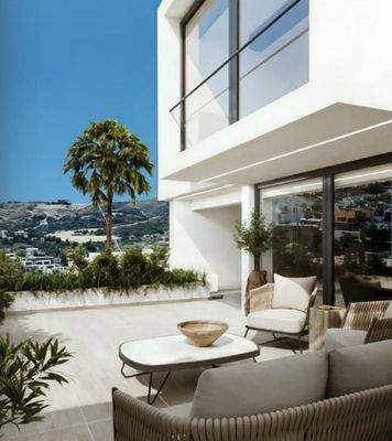 Projekt im Süden Kretas in Strandnähe mit Meerblick und Pool - Villa-Apartment Plakias